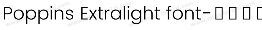 Poppins Extralight font字体转换